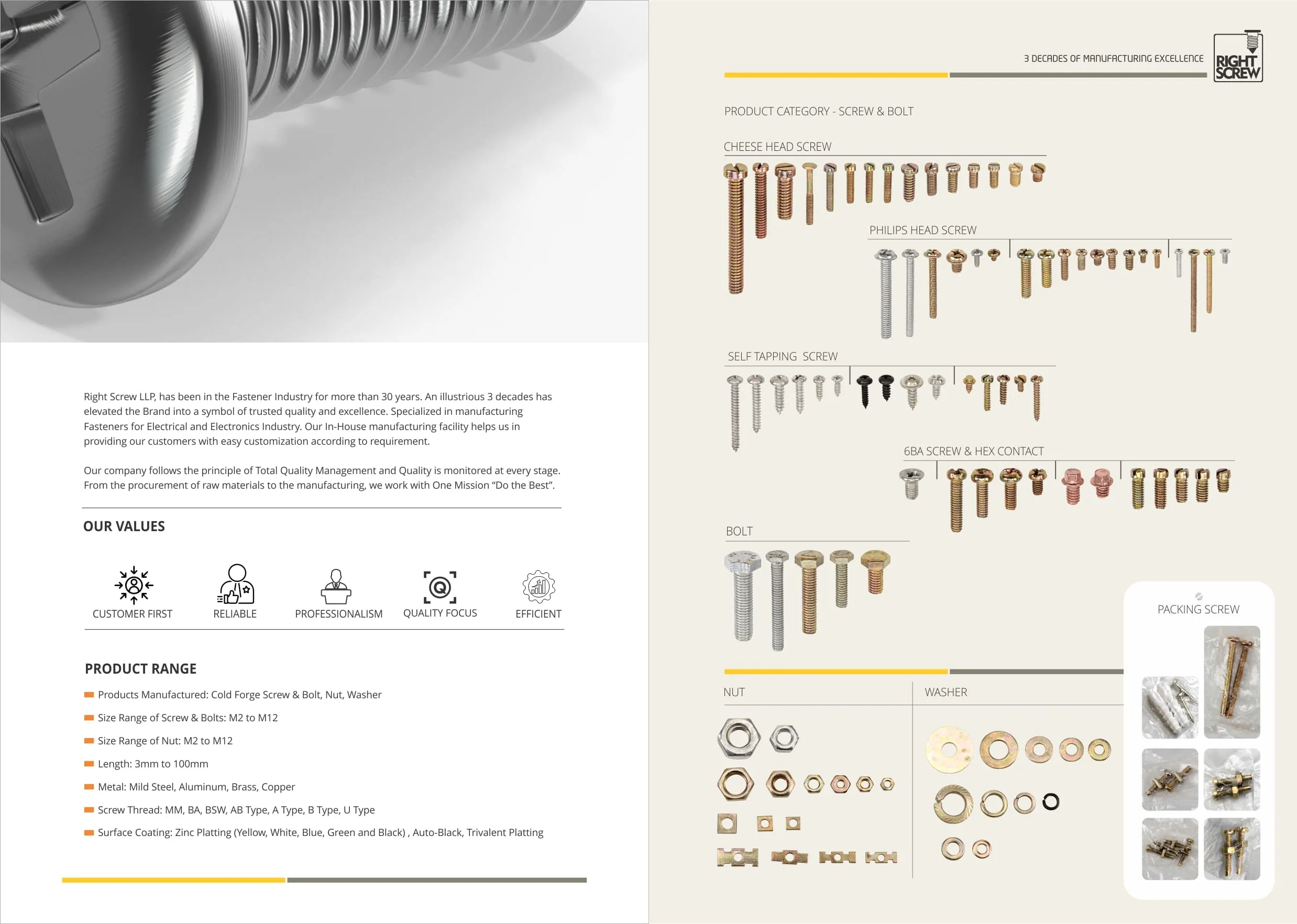 Right Screw – Company Brochure Design