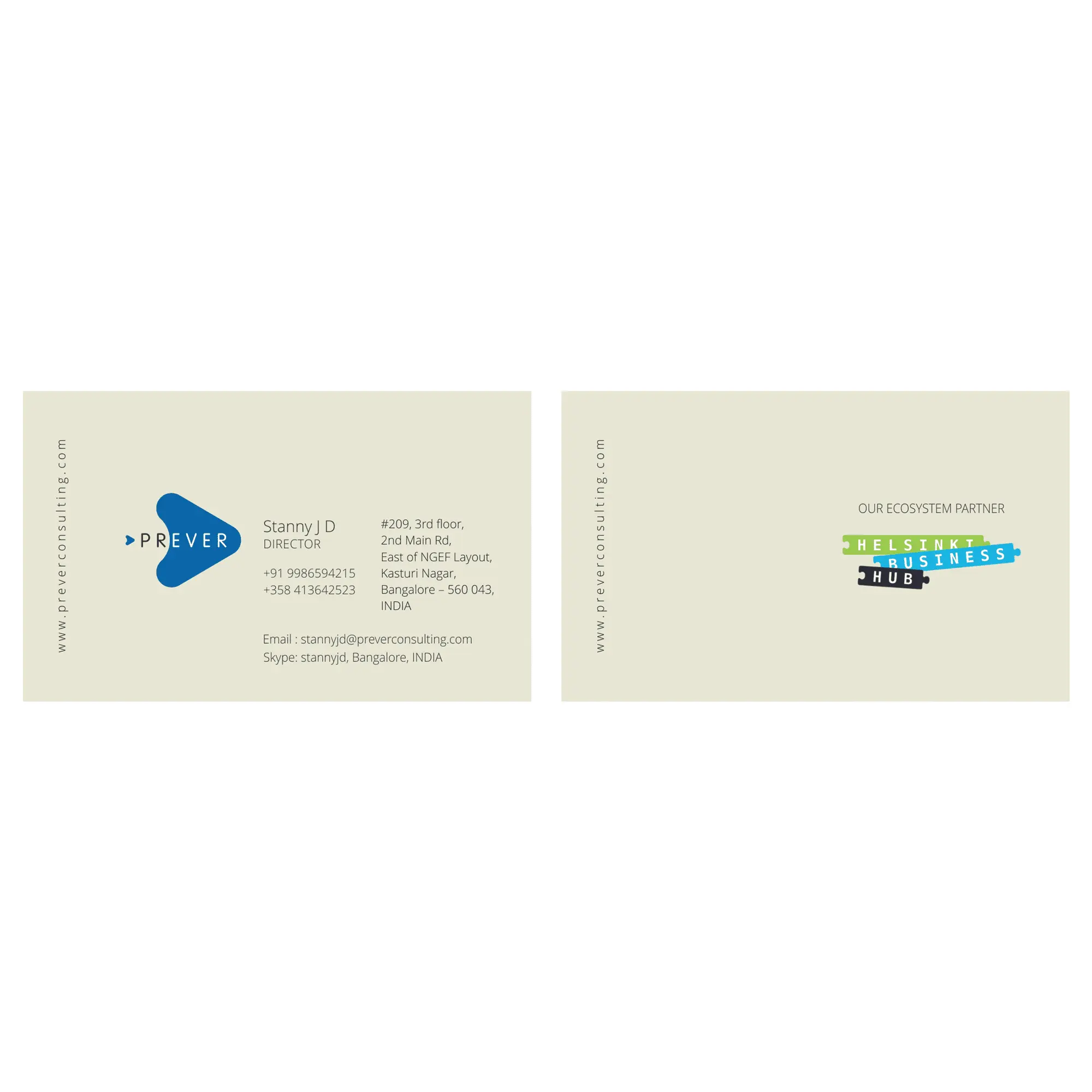 Prever Consulting – Business Card Design Prever Consulting – Business Card Design