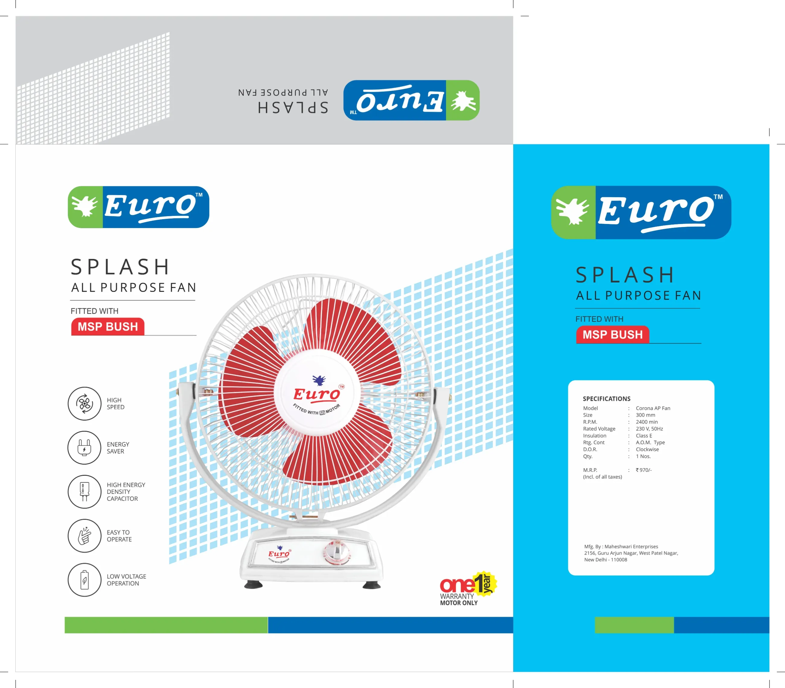 Euro Splash & Corona Fan – Packaging Design Euro Splash & Corona Fan – Packaging Design