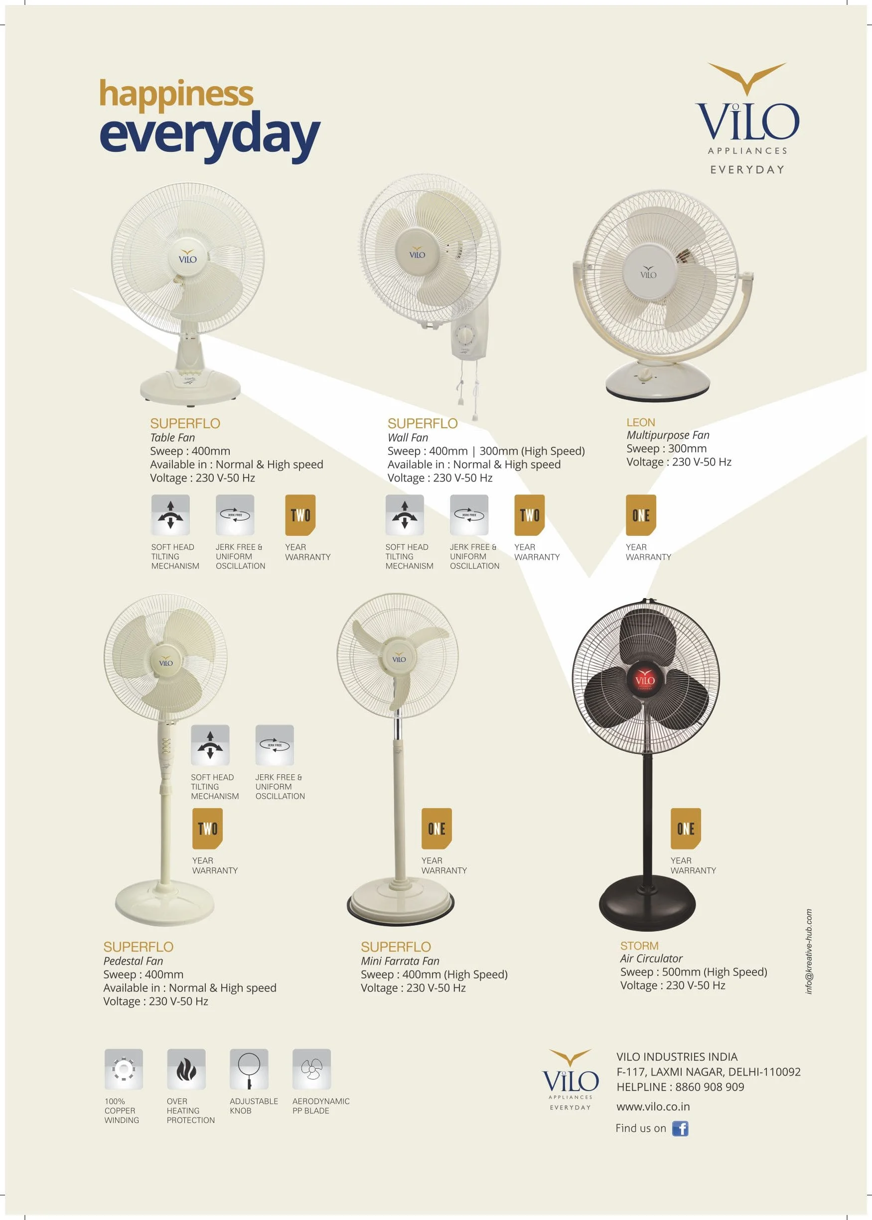 Vilo Appliances – Leaflet Design