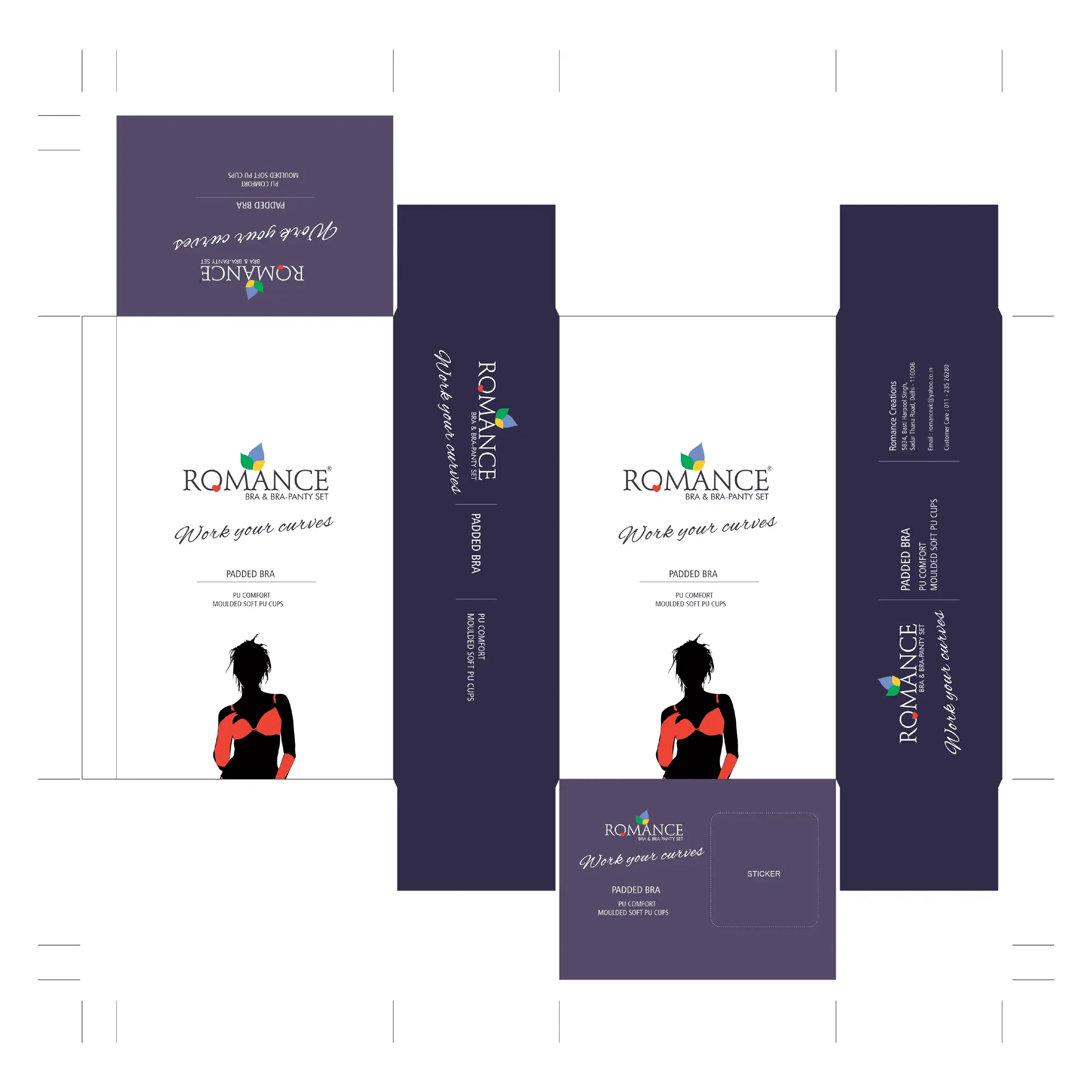 Romance – Padded Bra Box Packaging Design