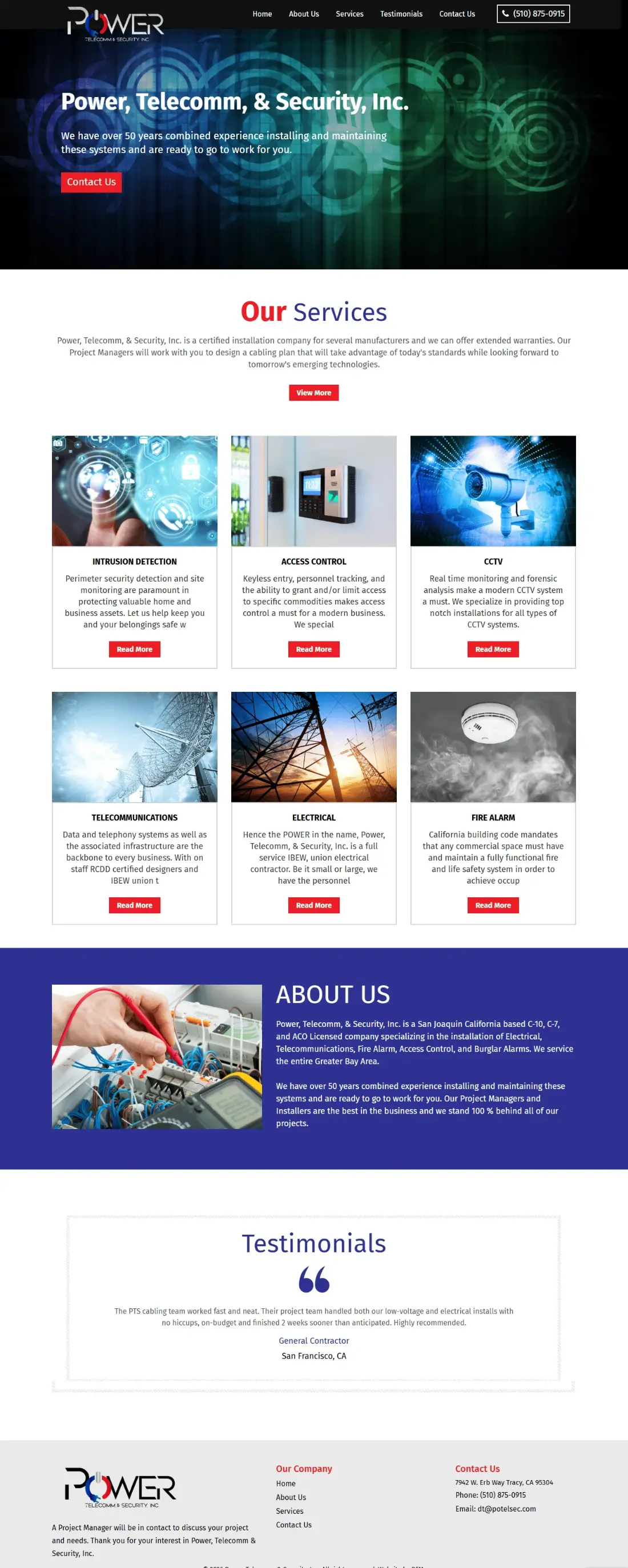 Power, Telecomm & Security Power, Telecomm & Security