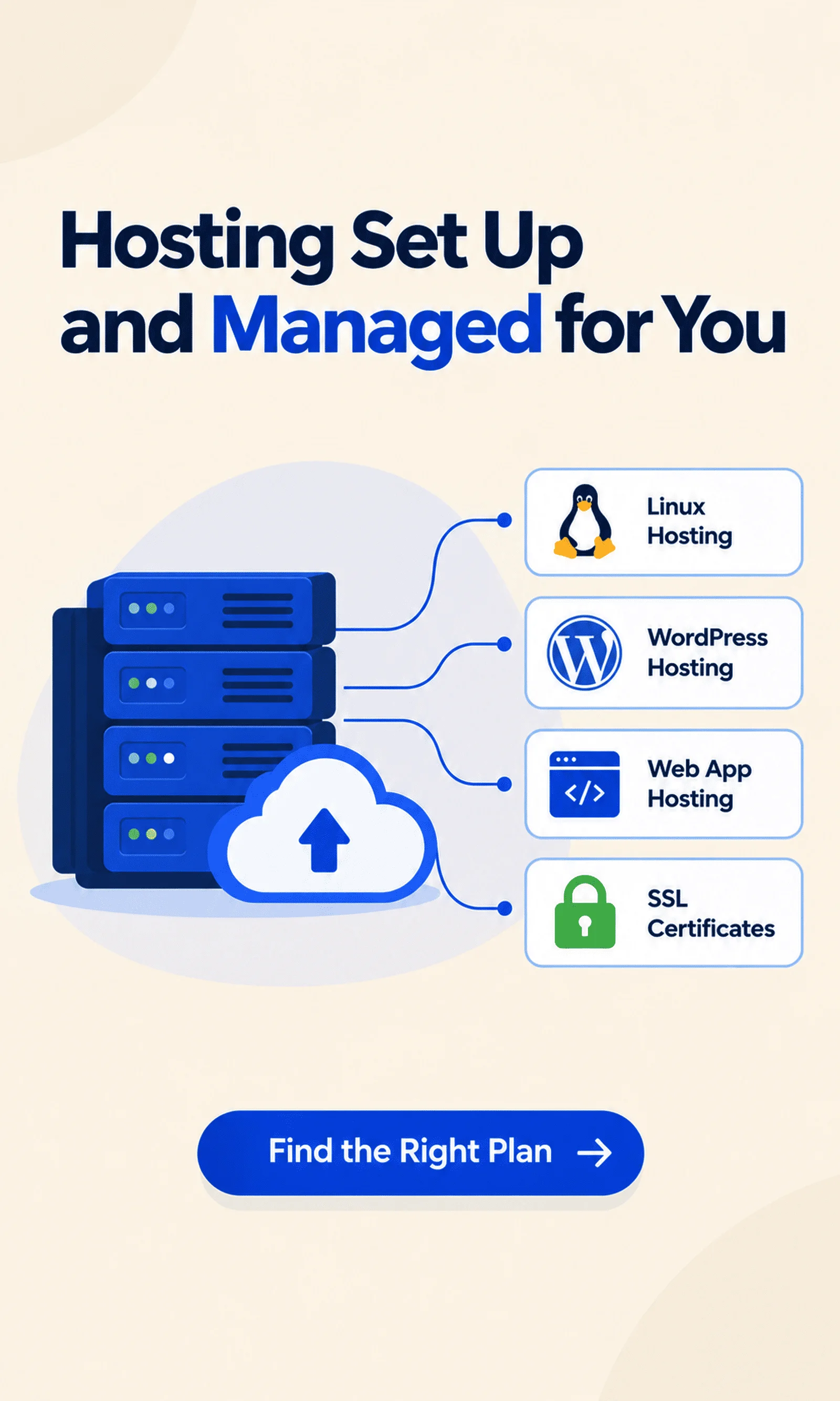 Hosting set up and managed for you – Linux, WordPress and web app hosting and SSL Hosting set up and managed for you – Linux, WordPress and web app hosting and SSL