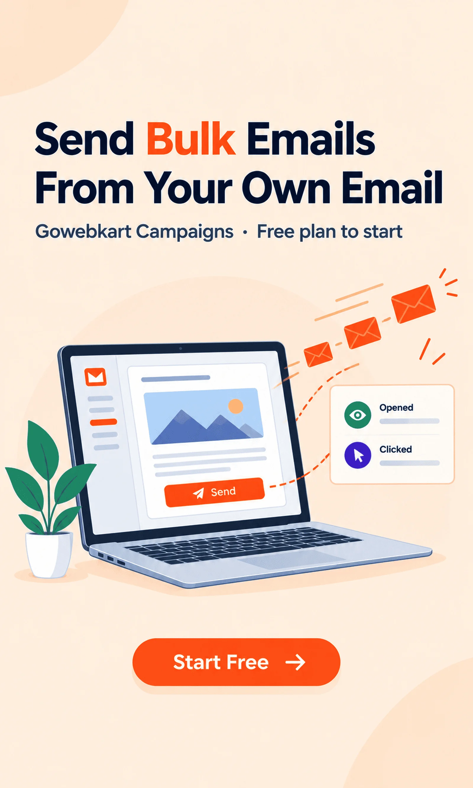 Send bulk emails from your own email – Gowebkart Campaigns, free plan to start Send bulk emails from your own email – Gowebkart Campaigns, free plan to start