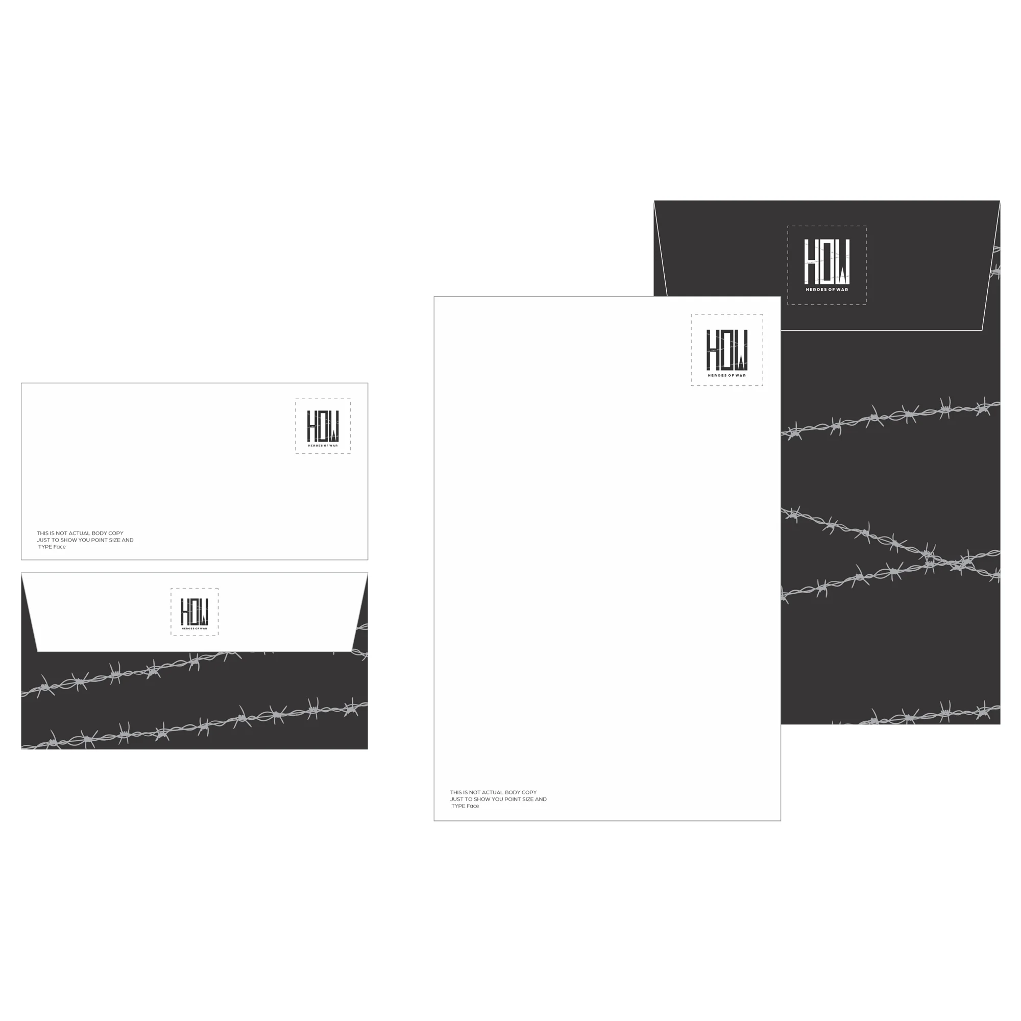 Heroes of War (HOW) – Stationery Design Heroes of War (HOW) – Stationery Design